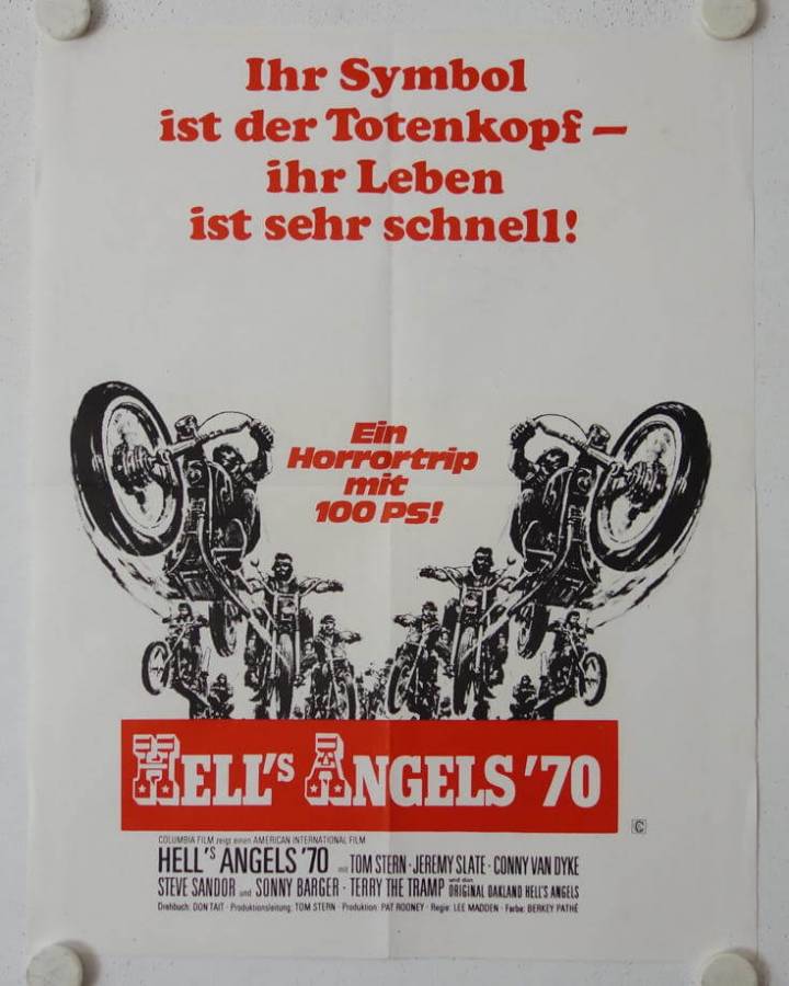 Hells Angels 70 originales deutsches Filmplakat